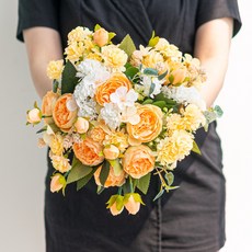 화예원 생화같은 조화 꽃다발 웨딩 부케 성묘꽃