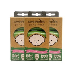  스윗픽 변기에 버리는 강아지 배변봉투 풉백 똥츄, 그린_3세트(12롤+30%추가할인) 
