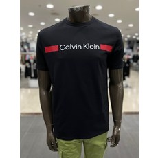 ck언더웨어진 ck진 남성 Calvin 로고 레귤러핏 크루넥 반팔 티셔츠 40IC861