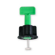 타일 원형 수평 클립 50개입, 5세트, 초록 1.5mm