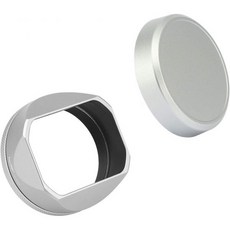 Haoge Square Metal Lens Hood for Fuji X100VI 후지필름 파인픽스 X100V X100F X100S X100T X70 카메라 액세서리 실버 캡과 49, Silver - 후지x100vi