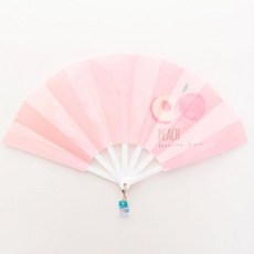 호른 작은부채 부채 가정용 휴대용 쥘부채 접이식 여성둥근 플라스틱, T10-핑크복숭아 복숭아-반도