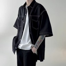 남방 빅사이즈 남자 커플 긴팔 춤 홍대 스트릿 여름 셔츠 빈티지
