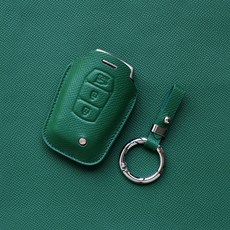 트니르 천연 소가죽 쌍용 호환 자동차 키케이스 키링 키홀더 코란도스포츠 렉스턴 티볼리 체어맨 차량용품, 쌍용B타입, 그린