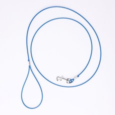 제이제이펫 반려견 와이어 개줄 리드줄 3mm 5mm 6mm 8mm 개목줄 코팅 칼라 와야줄, 파랑, 1개