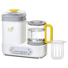 PiYOPiYO 黃色小鴨 多功能調乳消毒鍋, 三重熱風系統 全自動保管 二合一設計, 408-83625, 1個