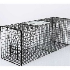 Junishop 고양이 포획틀 족제비 들짐승 유해동물 구조, 블랙 컬러 - 소형 접이식 모델 (칸막이x)