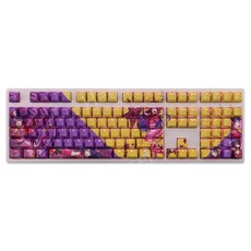  최애의아이 호시노아이 캐릭터 투광 PBT 염료승화 키보드 커스텀 키캡 체리MX 108키, 일반형, 혼합색상 