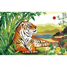 황호랑이보석십자수