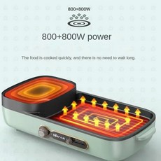 1600W 전기 스토브 220V 포트 그릴 포함 전기 쿠커 다기능 전기 로스터 팬 붙지 않는 요리 표면, CN