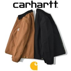 칼하트 자켓 디트로이트 헤비 라펠 블랙 브라운, J001 검정색(두꺼운)_S, 1개