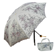 모모커머스 레이스 UV 자외선 99.9% 차단 양산 우산 3단 파우치 포함