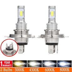 LED 자동차 조명 H4 H7 H11 H8 H9 H16JP H1 H3 노란색 흰색 자동차 안개등 전구 9005 9006 자동 운전 안개등 6500K 12V 24V 2, 1개