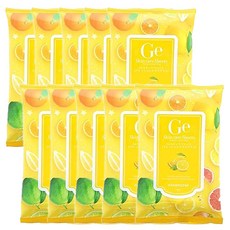 참존 GE 지이 스킨케어 시트 클렌징 티슈 후레쉬시트러스 10매입 (10개)