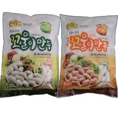 아하 고기꼬물이만두+김치꼬물이만두 만두, 2봉, 1.35kg
