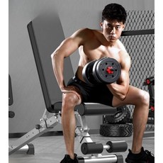 벤치프레스 운동 의자 홈트레이닝 헬스 접이식 가정용, (전용모델 + 15kg 덤벨 세트)