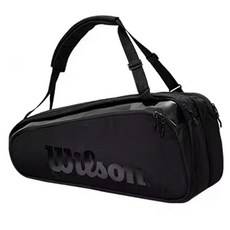 윌슨 Wilson 슈퍼투어 프로스태프 테니스 가방 라켓가방 백팩 6/9팩 숄더백 대용량 프로 배드민턴 가방 남녀, 블랙