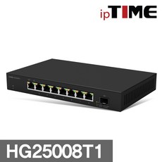 ipTIME(아이피타임) HG25008T1 8포트 기가비트 스위칭 허브(10G SFP 1포트), 1개