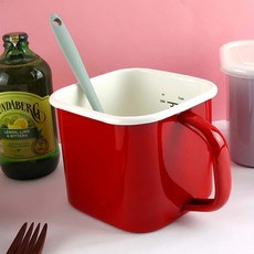 IH 인덕션 법랑 사각 핸디포트 1.45L, 레드, 1개