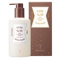 타입넘버 핸드워시, 91원더바이브, 350ml, 1개