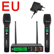 Freeboss FB-U58 UHF 2200 조정 가능한 주파수 휴대용 LCD 스크린 스마트 옵션 ECHO 및 EQ Effec 마이, 러시아, EU 플러그