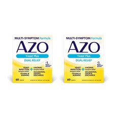 AZO Yeast Plus Dual Relief 아조 이스트 플러스 효모균 영양제 60정 2팩