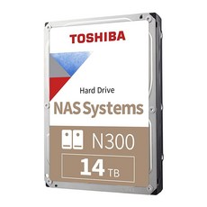 Toshiba N300 14TB NAS 3.5인치 내장 하드 드라이브 CMR SATA 6GB/s 7200RPM 256MB 캐시 (HDWG21EXZSTA) - toshibadt01aca100