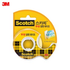 스카치 투명 양면 테이프 12mm x 6.35m, 3개