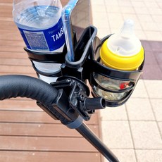 르메이어 3in1 유모차 2구 컵홀더 핸드폰 스마트폰 거치대, 더블컵홀더 블랙, 1개 - 이미지 5