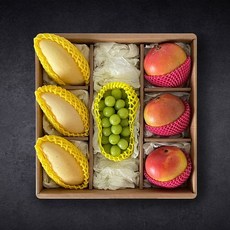 친환경팔도 [99 순차출고] 명절 혼합 과일선물세트 3호(샤인머스켓+애플망고+골드망고)