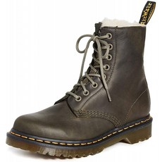 DR MARTENS Womens 1460 Serena Faux Fur Lined Smooth Leather Winter Boots-DMS Olive-8