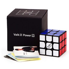 QIYI The Valk 3 power M 마그네틱 매직 퍼즐 스피드 발크 3 큐브 3x3x3 전문 Valk3 자석 큐브 장난감|magic speed cube|speed cub, 1개, Valk3 power M black, 단일