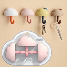 DQmall 클라우드 구름 후크, 3개, 핑크