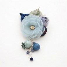 오간자꽃코사지