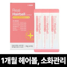 펫생각 데일리케얼 고양이 헤어볼 영양제 효소 콜라겐 식이섬유 소화 구토 효모 그루밍 영양 보조제 60g, 1박스, 1박스