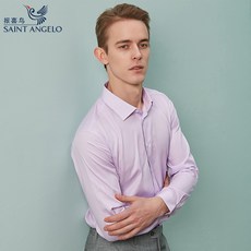 희소식을 알리는 새 남성 봄가을 계절 얇은 긴소매 핀스트라이프 와이셔츠 청년 BC 21342