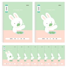 클라리온 1200 알림장 초등 스프링노트, 10권, C 토끼
