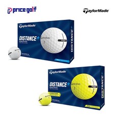 테일러메이드 정품 디스턴스 플러스 Distance Plus 2피스 골프공 WHITE/YELLOW., 색상 WHITE, free - 테일러메이드2피스