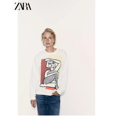 ZARA 자라 걸 디테일 자수 맨투맨