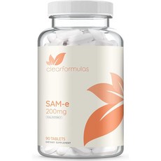 클리어포뮬러 Sam-e 200mg 90정2병 무드 및 조인트 서포트 글루타치온 전구체, 2개, 90정
