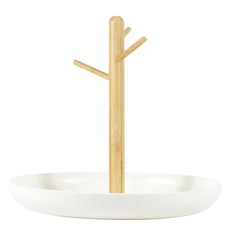 입구 테이블용 키 트레이 캐치올 정리함 팔찌 시계 보석 전화용 3 단 목재 랙, [01] Wood Color White A, [01] Wood Color White A
