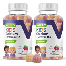 어린이 비타민 D 325mcg 1000iu 칼슘 500mg 고함량 60구미 30일 Ca, 60 카운트(1팩), 60정, 1개