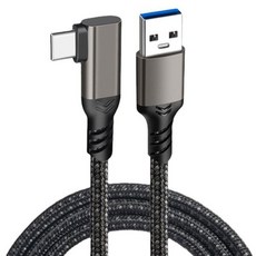 USB 3.2 Gen 2 케이블 엘보 10Gbps 3m 5m 오큘러스 퀘스트 1/2 VR 링크 A-C 타입 고속 충전 카메라 라인, 02 3m