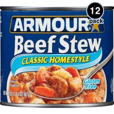 Armour Star 아머스타 비프 스튜 통조림 클래식 글루텐프리 홈스타일 567g 12팩 Canned Beef Stew