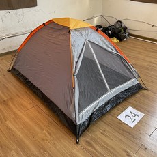 아마존 야외 더블 성인 캠핑 텐트 해변 캠핑 용품 단층 휴대용 텐트 풀 세트 공장, 스타일 24 화이트 그레이 (200X140X100)
