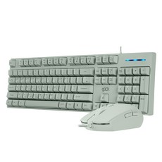 지클릭커 오피스프로 스탠다드 M 키보드 + 무소음 마우스 + 키스킨 세트, 일반형, 그린, GMK-500