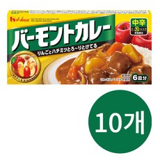 하우스푸드 바몬드 카레 중간맛, 10개, 115g