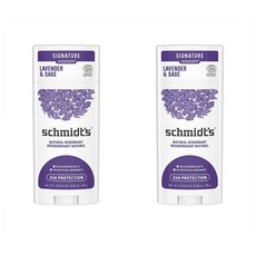 Schmidt's 데오드란트 92g 2팩 라벤더 세이지 Schmidt's Aluminum Free Natural Deodorant, 2개