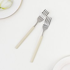 보테 올스텐 컬러 포크, 2개, 아이보리
