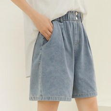핀턱데님반바지